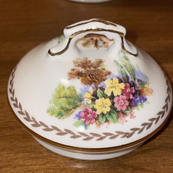 Vintage HM Sutherland England Woodland Dell Bone China Tea Pot And Lid Floral - Picture 10 of 15
